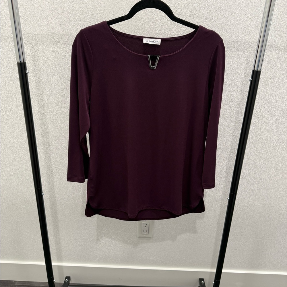 Calvin Klein Plum Long Sleeve Top
